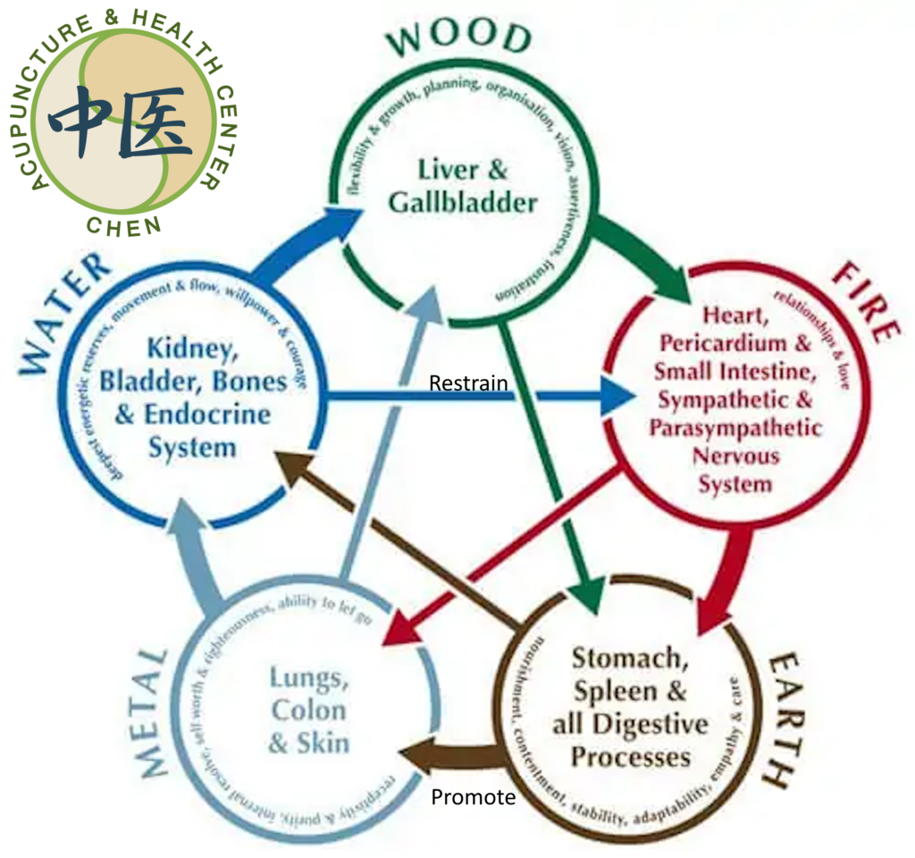 5 element theorie bij CVS, acupunctuur CVS Behandeling
