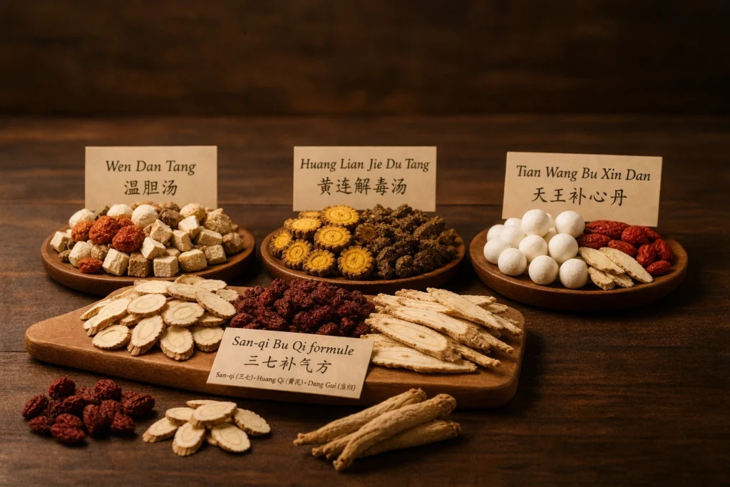 Kruiden en formules uit de traditionele Chinese geneeskunde voor de behandeling van psychose.