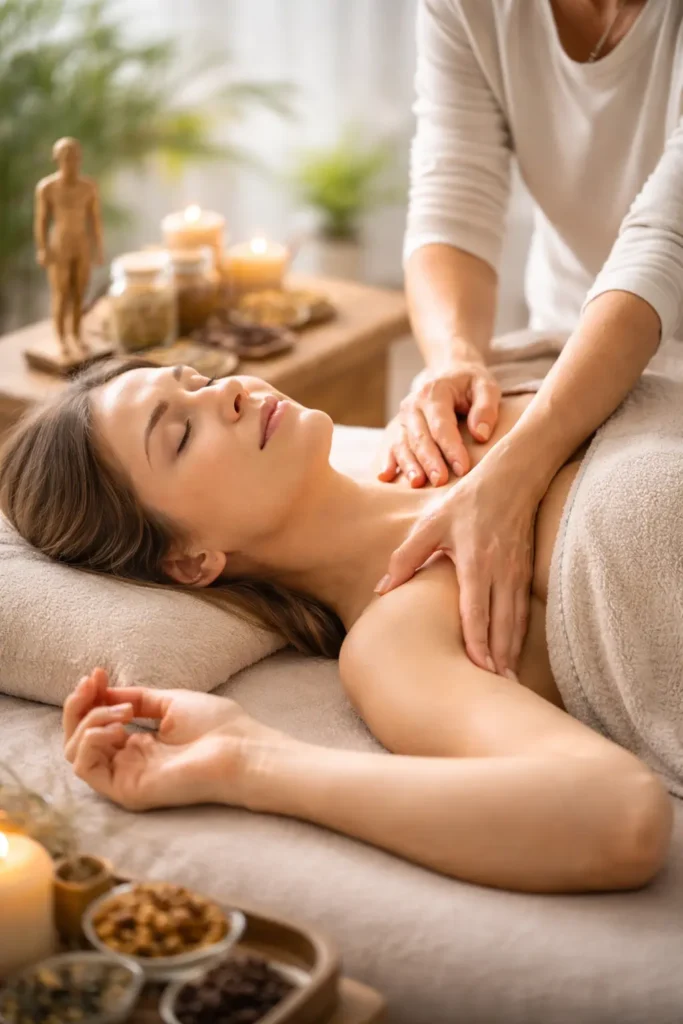 De voordelen van Tuina-massage volgens de traditionele Chinese geneeskunde voor symptomen van ongemak en algemene kwalen.